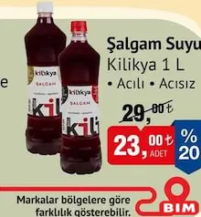 KİLİKYA ŞALGAM SUYU ACILI/ACISIZ 1 L
